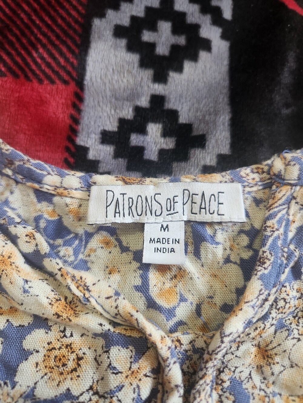 Patrons of Peace Ditsy Floral Tiered Ruffle Tank Top Boho Braided Cami Medium - Picture 6 of 8
